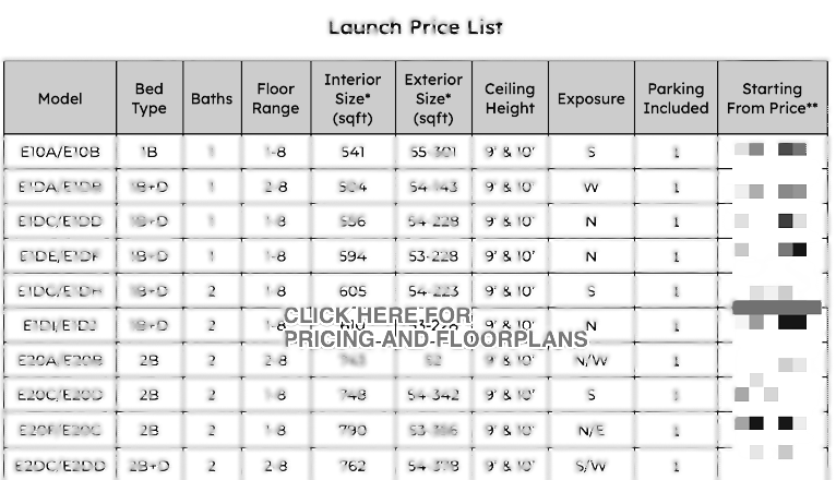 Exclusive Platinum Vip Price List For The Clove In Etobicoke